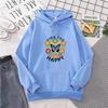 Sudadera con capucha atmosférica sencilla transfronteriza para mujer, primavera y otoño, tallas grandes, holgada, informal, con forro polar, chaqueta estampada, top que combina con todo.