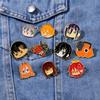 Insignia de Dibujos Animados Chainsaw Man Broche Eléctrico Pawa Decoraciones para Mochila Marchma Chain Saw Man Accesorios Metálicos