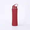 Taza Térmica de Acero Inoxidable 304 Portátil para Exteriores con Mosquetón de Mano Botella de Agua Deportiva Taza de Agua Pequeña con Pajilla Venta al por Mayor