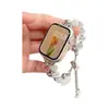 Adequado para applewatch Chanel estilo gato olho contas Apple Watch iwatch987645se cinta de metal