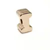 Accesorios de Letras Tridimensionales en Oro Claro Electroplateado, Dijes de Letras para Zapatos, Accesorios de Hebilla para Zapatos DIY para Pulseras, Venta al por Mayor