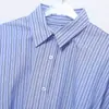 Camisa listrada de manga comprida com cinto para outono, novo estilo europeu e americano, feminina 2243