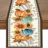 Camino de mesa de Halloween más vendido de Temu transfronterizo, mantel decorativo navideño de lino, alfombrilla de té de gama alta para mueble de TV