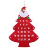 Decoraciones Navideñas al por Mayor, Calendario de Tela No Tejida de Fieltro Grueso, Diseños de Papá Noel y Casita, Tamaños Personalizables