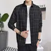Camisa de manga larga a cuadros de moda para otoño de 2024, chaqueta informal holgada de estilo coreano para hombres y mujeres, camisa para parejas que combina con todo.