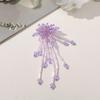 Cuentas de tubo de borla transparente con temperamento que combinan con todo, flores de cristal, accesorios para el cabello tejidos a mano, pendientes, accesorios de ropa al por mayor