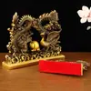 Enfeites de Dragão e Fênix de Latão, Decoração de Casa com Dragão e Fênix de Cobre, Decoração de Quarto de Casamento, Decoração de Celebração de Casamento, Peça de Exibição de Presente Artesanal