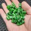 Jade seco Verde Cruzamento através de Contas soltas de Jade Contas de barril aberto Esmeralda Pulseira de contas soltas de Jade colar joias contas