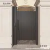 Portão da Villa Taibao Ferro Forjado Pátio Abertura Simples e Dupla Aço Inoxidável Moderno Pátio de Jardim Pequeno Portão Externo de Ferro Metabo