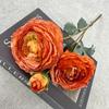 Venta Directa de Fábrica de 3 Cabezas de Flor Artificial Loto de Nieve de Tianshan, Adornos Florales para el Hogar, Decoración para Hotel B&B, Ramos de Boda