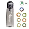 Copo Aromático Tritan Transfronteiriço, Copo de Água de Plástico com Canudo para Esportes ao Ar Livre, Copo Lúdico de Alta Qualidade com Sabor de Frutas Criativo e Divertido