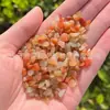 Aventurina Roja Natural Mate Grava Partículas Pequeñas Aventurina Naranja Jade Adornos para Adorar a Buda Mandala Pegamento Botella de los Deseos
