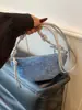 Bolso de Dumpling Moderno y Único con Pedrería para Mujer 2026 Nuevo Elegante Versión Coreana Bolso de Hombro Bolso Cruzado Versátil Bolso de Mezclilla