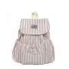 Mochila transfronteriza para mujer, estilo coreano, linda mochila a rayas para estudiante y viajero, ligera, versátil, bolsa escolar simple, bolsa de viaje