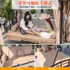 Cama Mecedora Exterior Silla Mecedora, Silla Colgante de Doble Propósito para Sentarse y Acostarse, Toldo y Refugio de Lluvia para Jardín Silla Colgante de Ocio Cama