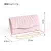 Bolso de mano tipo clutch plisado nuevo de fábrica, Bolso de mano de fiesta de noche a la moda, Bolso de cadena KTV, Bolso de mano de lujo ligero para banquetes