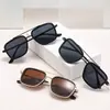 Óculos de Sol Aviador com Armação Vintage UV400 Óculos de Sol Quadrados de Metal para Homens Mulheres
