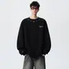Sudadera Bordada para Hombre, Nueva Marca de Moda Otoño, Camiseta Casual Holgada Transpirable de Manga Larga para Hombre