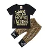 Entrega de peça única primavera e verão Comércio exterior fornecimento INS roupas infantis meninos e meninas bebê macacão de manga curta camiseta estampada calças