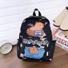 Mochila Escolar para Estudiantes de Primaria de Gran Capacidad, Mochila Kapibala Linda y Adorable para Niños y Niñas, Nueva Mochila Infantil Estampada