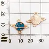 1 Dijes de Astronauta Estrella Luna Esmaltados de Aleación para Joyería DIY para Collar, Pulsera, Aretes