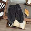Calça de Bebê Outono e Inverno Calça de Bebê com PP Grande para Crianças Meninos e Meninas Forrada com Fleece Calça Grossa com Pé Preso Calça Quente de Inverno