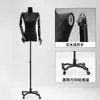 Maniquí de media figura para mujer, modelo de hombro plano negro, accesorios, tienda de ropa, maniquí de mesa, hombro de ángulo recto, expositor de ventana, cuerpo completo