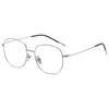 Óculos de Metal Masculino com Filtro de Luz Azul e Antirradiação Podem Ser Equipados com Lentes de Grau, Armações de Lente Plana, Armações de Metal, Armações Ovais 2024
