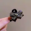Mini Presilha de Garra com Strass Doce Penteado de Princesa Presilha Lateral Estilo Coreano Versátil Brilho de Riquinha Laço de Strass Franja Acessório de Cabelo Exquisito