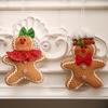 Hombre Panqueque Navideño Decoraciones Navideñas Árbol de Navidad Colgante Hombre Panqueque Muñeco de tela Hombre Panqueque de cinco estrellas