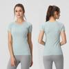 Body para Mujer Top Secado Rápido Ropa de Yoga Elástico Yoga Fitness Cuello Redondo Manga Corta Camiseta Transpirable Deporte Tendencia