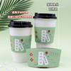 Mangas Descartáveis para Copos de Milk Tea com Impressão de Logo, Mangas para Copos de Café, Copos de Papel com Alça de Papel Kraft Ondulado, Ecológico