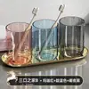 Copo para Enxaguante Bucal de Luxo Leve, Copo Simples para Escovar os Dentes, Copo de Dente Transparente Personalizado Criativo para Casal, Copo de Dente Espessado para Uso Doméstico