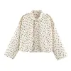 E-commerce transfronteiriço, roupas femininas estilo europeu e americano, jaqueta polka dot casual solta popular e da moda da ZA