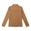 Nueva colección de otoño e invierno: Top base de cuello medio para mujer con detalle de cadena en el pecho, un top ajustado elegante y cálido, perfecto como capa interior o una camiseta moderna