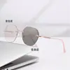 Gafas para Miopía Sin Montura que Cambian de Color Sensibles a la Luz, Diseño de Cielo Estrellado con Diamantes, Gafas Antiluz Azul de Alta Gama para Mujer, Gafas para Miopía Ultraligeras