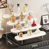 Estante para tocador de baño para productos de cuidado de la piel, Estante de almacenamiento para perfumes y fragancias de baño, Estante escalonado para lavabo para cosméticos
