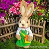 Adornos de Conejo Tejidos de Paja para Creación de Entorno en Jardín de Infancia, Rincón de Plantas, Decoración del Hogar con Temática de Bosque, Sala de Estar, Escaparate, Decoraciones de Boda, Accesorios para Fotografía