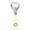 Abrebotellas de Cerveza con Cara Sonriente Linda Mango de Plástico Engrosado Extra Grueso Abrebotellas de Vino Abrelatas Creativo de Acero Inoxidable
