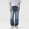 Ropa para Hombre Fengshe / 2026 Primavera y Otoño Nuevo Estilo High Street Americano Pantalones Rectos Holgados para Hombre Jeans Vintage Pantalones Largos