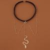 Europeo y Americano Creativo Exagerado Elástico Serpiente Cadena Larga para Pierna Cadena Multicapa de Tendencia Bohemia para Mujer Joyería Cadena para el Cuerpo