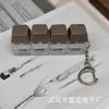 Varios Colores de Botón de Sonido de Teclado de Descompresión de Cuatro Eslabones sin Luz Llavero Colgante para Mochila Escolar Juguete de Descompresión