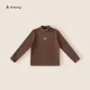 Roupas Infantis Youbao Kidsren, Camisetas Infantis de Letras Tamanho Médio e Grande, Camisetas de Segunda Pele para Meninos, Roupas de Outono e Inverno, Novas Camisetas Infantis Youbao Kidsren de Gola Alta e Manga Longa