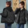 Abrigo de Algodón para Mujer 2026 Invierno Nuevo Estilo Coreano con Capucha Engrosado Cálido Chaqueta Acolchada Abrigo de Algodón Plumón Ropa de Abrigo para Mujer