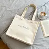 Bolsa Tote Minimalista Estilo Inglês Personalizada com Grande Capacidade, Versátil para Uso Diário, Bolsa de Mão em Lona, Bolsa de Ombro de Cor Sólida, Design de Nicho