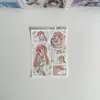 Adesivos de Menina Fofa Coreana Adesivos Macios para Caderno de Menina Personagem de Desenho Animado Ins Material Guka Adesivos para Caderno