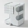Mesita de noche nórdica con armario de almacenamiento giratorio de 360 grados, carrito móvil, cajón de dormitorio vintage moderno