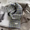 Cachecol Espesso de Natal e Ano Novo para Mulheres Aquecido de Inverno ao Ar Livre Cachecol de Casal Longo Moda de Ano Novo Xale Xadrez