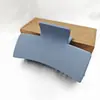 Pinza para el Cabello Mate Transfronteriza Tamaño Mediano Pinza Cuadrada Plana Sólida Pinza de Garra Cuadrada para la Parte Posterior de la Cabeza Pinza de Tiburón para Mujer Venta al por Mayor