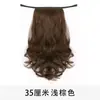 Peruca de rabo de cavalo com cabelo longo e cacheado para mulheres, estilo de amarrar, ondas grandes realistas, comprimento médio a longo, rabo de cavalo em forma de pera